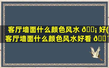 客厅墙面什么颜色风水 🐡 好(客厅墙面什么颜色风水好看 🐴 )